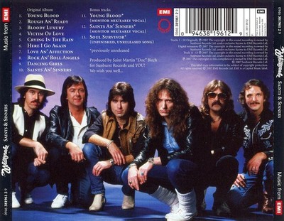 WHITESNAKE - SAINTS & SINNERS NEW CD