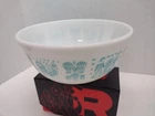 Pyrex Amish Butter Print Mixing Bowl 403 Turquoise 2.5 Quart Vintage
