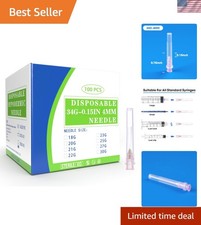 100 Pack 34 Ga 4mm Sterile Disposable Needles - Perfect for Precision Dispensing