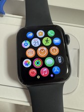 Apple Watch Series 6 40mm Space Grey Aluminum Case with Black Sport Band -...