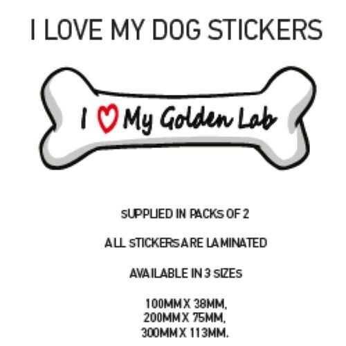 Funny I Love My Dog Vinyl Sticker x2 Car Van Decal Pet Animal Lover DBS01-40 - Picture 65 of 74