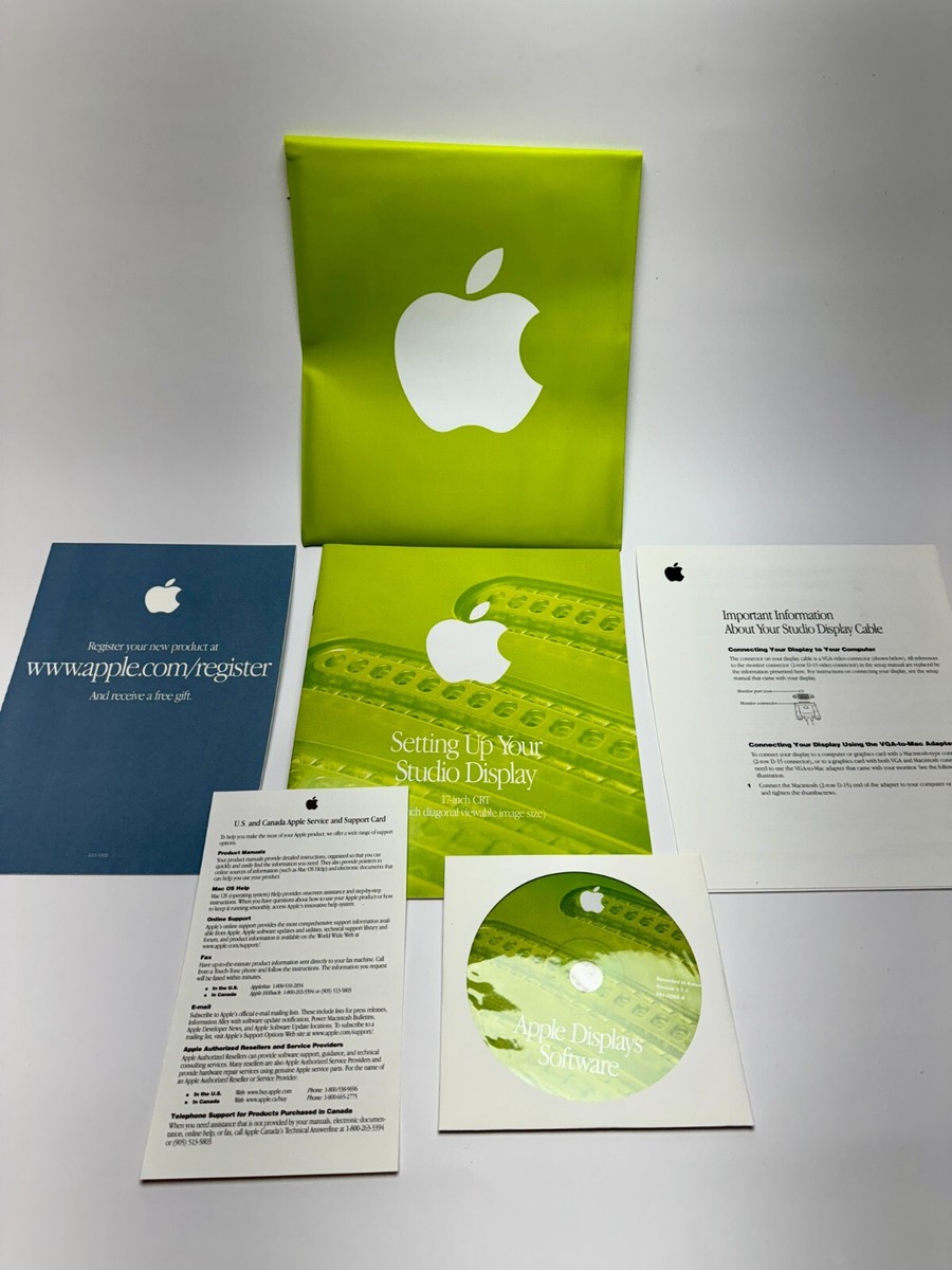 Apple Studio Display Software 17-inch CRT Full Kit (691-2293-A) | eBay