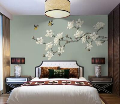 3D Flower Branch 38443NA Wallpaper Wall Murals Removable Wallpaper Fay