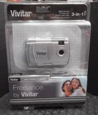 Vivitar Freelance 3-in-1 Digital Camera PC Webcam Sealed V69379-Silver