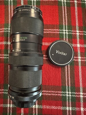Vivitar 75-205mm 1: 3.8 MC Macro Focusing Zoom 62mm Lens