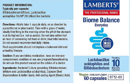 Lamberts Biome Balance Everyday Capsules (60) BBE 05/2027 - Picture 4 of 4