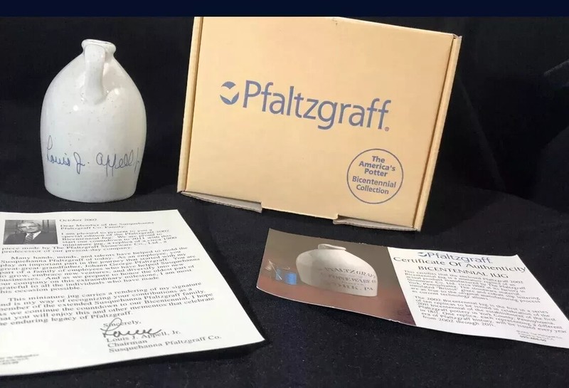 2002 Rare Pfaltzgraff Bicentennial Miniature Jug Signed Louis J Appell