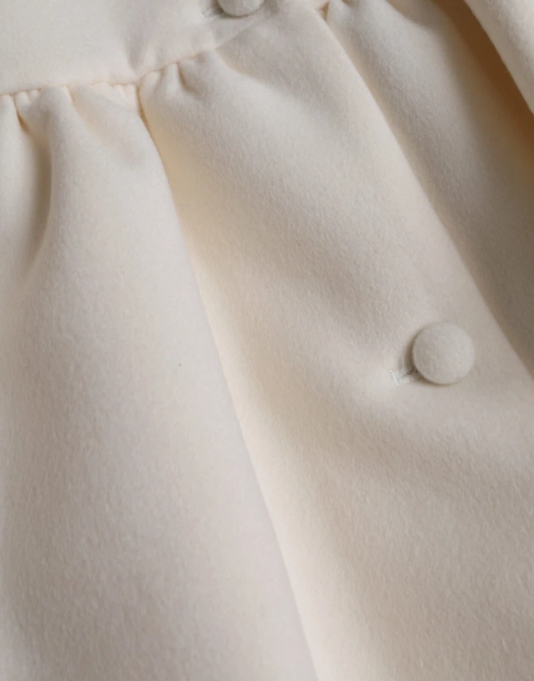 DOLCE & GABBANA Niños Vestido Blanco Lana Bautizo Abrigo s. Etiqueta 9 Años 1500usd Foto 4 de 4