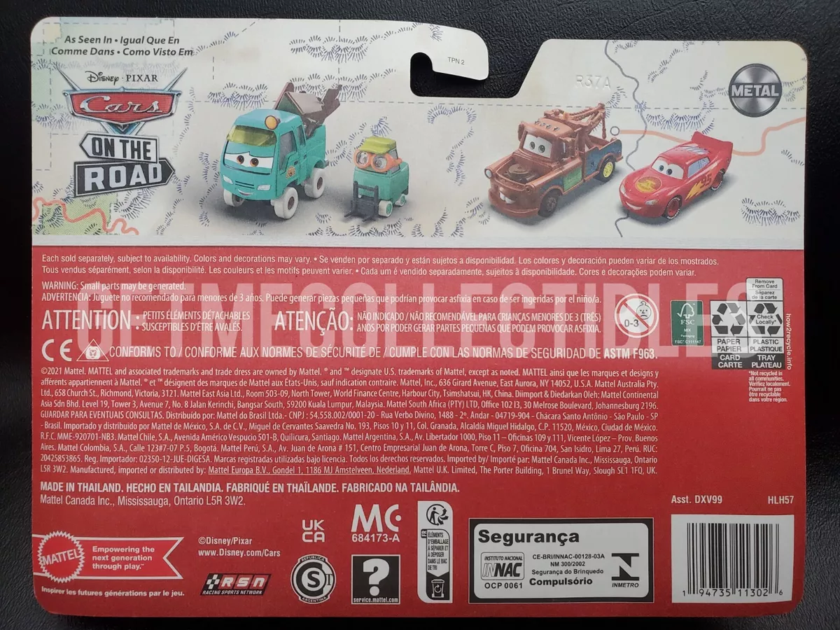 Disney and Pixar Cars Road Trip Mater & Road Trip Lightning Mcqueen 2-Pack