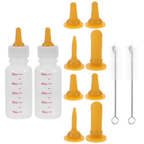 2Set Pet Feeding Bottles with Scale for Exact Feeding for Newborns