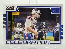 2022 PANINI SCORE JOSH ALLEN CELEBRATION FOOTBALL CARD BILLS NFL donruss topps