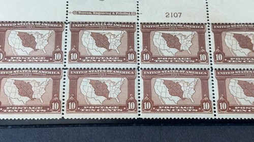 1904 Louisiana Purchase Sc 327 10c red brown MNH plate strip of 10 CV $5,200 - Picture 5 of 12