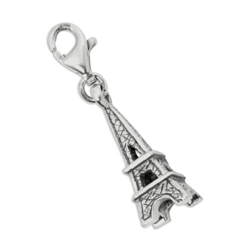 Sterling Silver Eiffel Tower Clip on Charm Charms Paris Tour France - Afbeelding 1 van 2