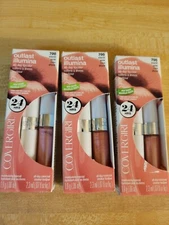 3 Cover Girl Outlast ALL DAY 24 Hr Lip Color & Gloss  700  STARLIT PINK (boxed)