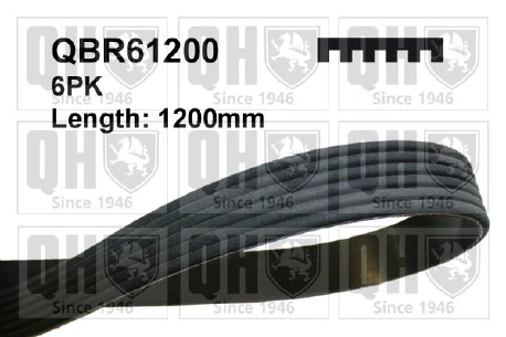 COURROIE TRAPÉZOÏDALE À NERVURES 6PK1200 - Photo 1/1