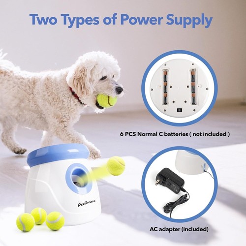 Automatic Fetch Toy for Dogs - 3-Setting Ball Launcher with Mini Tennis Balls - Picture 6 of 8