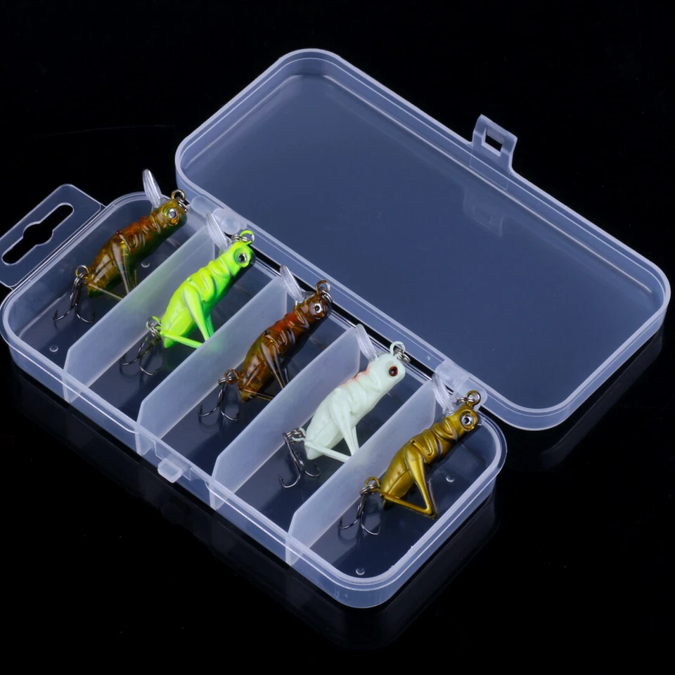 5 un./caja 3.5cm/3g Señuelo de Pesca Cicada Insecto Cebo Crankbait Bass Cebo Kit de Cebo de Swimbait Foto 4 de 4