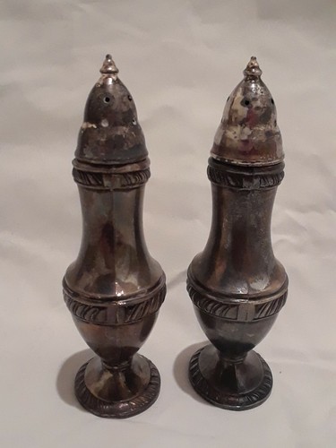 Poole Silver Co. 547 Silver Plate Salt and Pepper Shakers Kitchenware - Picture 2 of 6