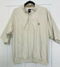 VINTAGE Roche men's pullover tan large v-neck short sleeve Golf VTG preppy
