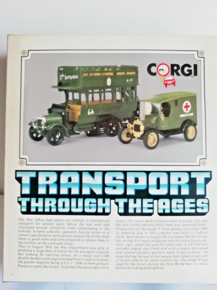 Corgi Classics 1:50 Thornycroft Bus + Ford Model T 1915 C88 Limited Edition OVP - Bild 2 von 4