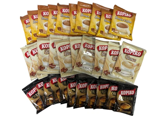 Kopiko Blanca 3 in 1 Creamy Instant Coffee Mix Blanca, Premium, Brown Coffee