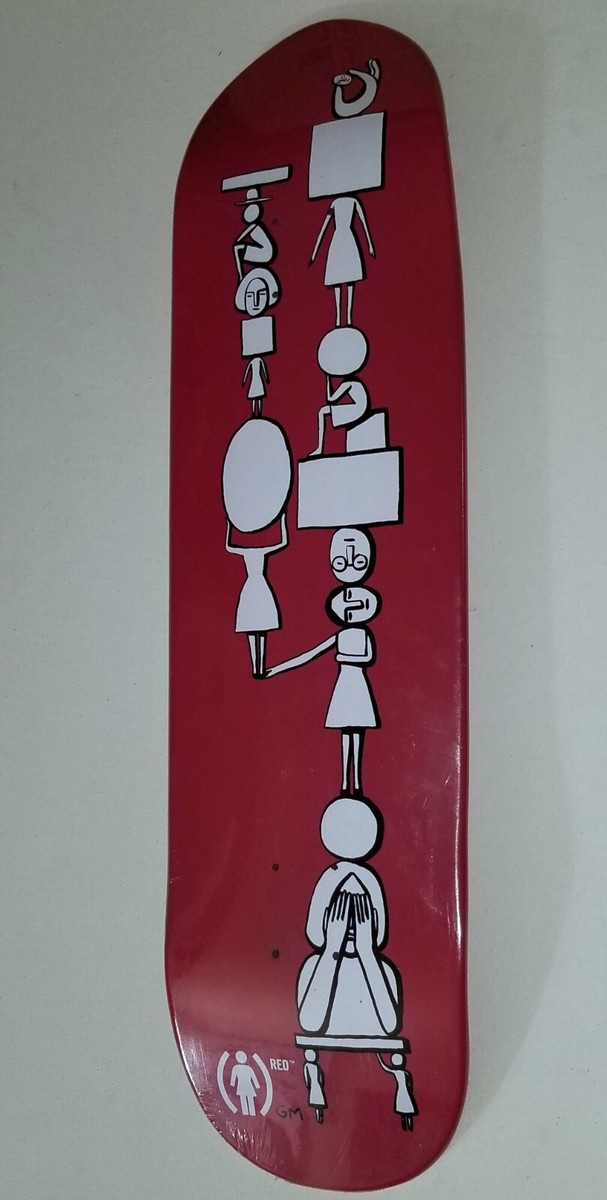 GEOFF MCFETRIDGE 2014 SKATEBOARD DECK RED GIRL SKATE ART
