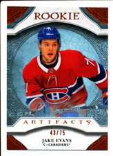 2020-21 Artifacts Autumn Rookie Parallel #167 Jake Evans 43/75 CANADIENS
