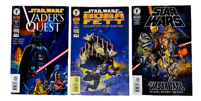 STAR WARS Dark Horse Comic Books VADER'S QUEST #1 BOBA FETT #2 THE JABBA TAPE #1