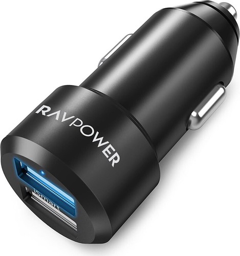 RAVPower  iSmart USB Auto KFZ Ladegerät , Zigarettenanzünder  2-Port 24W 5v/4.8A - Bild 1 von 2