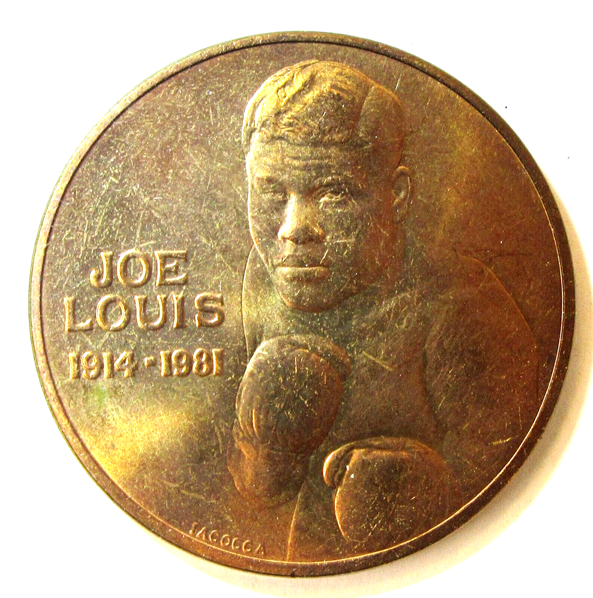 JOE LOUIS 1914-1981 HEAVWEIGHT CHAMPION OF THE WORLD medal coin