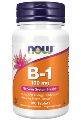 NOW Foods B-1 100 mg 100 Tabs Nervous System 04/2030EXP
