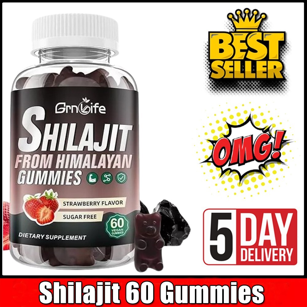 Himalayan Shilajit Gummies, Organic, Extremely Potent 1000 mg, Fulvic Acid