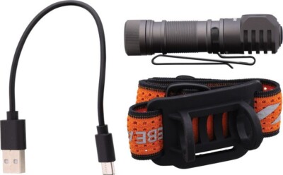 ACEBEAM H16 Flashlight Dark Gray Rechargeable Resists Water/Impact Strobe SOS