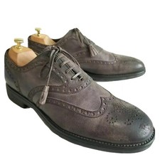 Dolce & Gabbana Men's Oxfords Lace Up Wingtip Shoes Brown Leather Sz US 11 UK 10