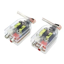 2 Pcs High To Low Speaker Impedance Converter Audio Signal Adapter For Speaker O