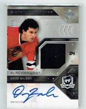 06-07 UD Upper Deck The Cup Signature Patches  Doug Wilson  /75  Patch  Auto HOF