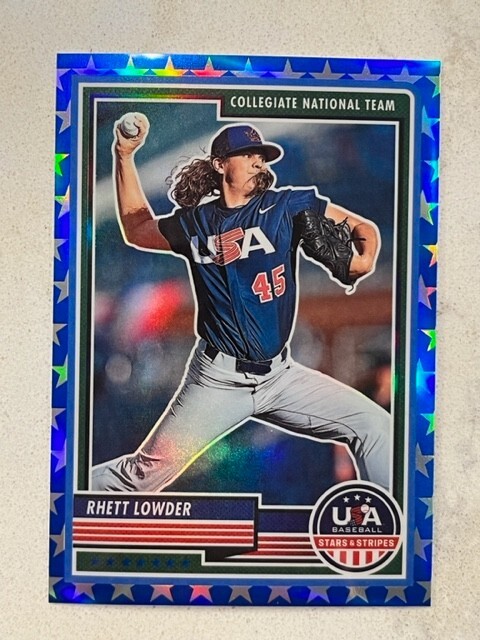 RHETT LOWDER 2023 Panini USA Baseball Stars & Stripes card