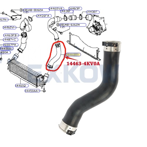 Intercooler Air Inlet Hose for Nissan Navara NP300 Frontier D23 YD25 2014-2018 - Bild 1 von 7