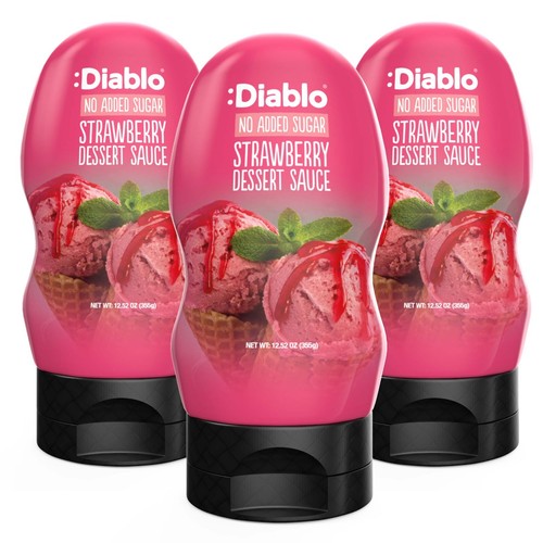 Diablo Strawberry Dessert Sauce | No Added Sugar | Diabetic Friendly | 355g - Picture 10 of 12