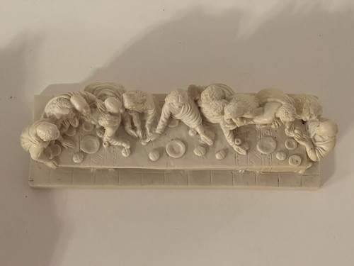 Escultura vintage de piedra tallada a mano de A Santon I de última cena - Imagen 5 de 10