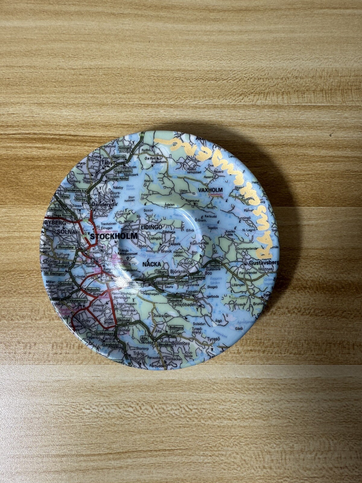 Illy Art Collection 1998 Rauschenberg Map Stockholm Saucer