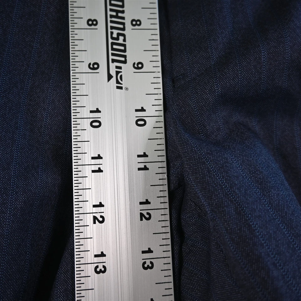 Pantalones para hombre Jos A Bank 36x30 azul a rayas 100 % lana reserva frente plano Foto 3 de 4