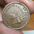 1864 Bronze Indian Head Cent Excellent Condition Even Chocolate Color