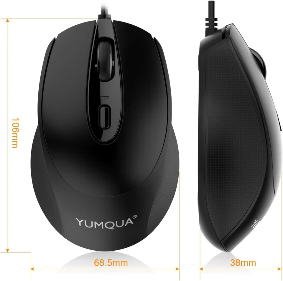 YUMQUA G222 Computer Mouse Wired 4 Pack, Bulk USB Corded Mouse, 4Pack, 4 Pack  - Image 4 of 4