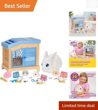 Interactive Bunny Mama Surprise Toy Set - Deluxe Hutch with 3 Surprise Babies