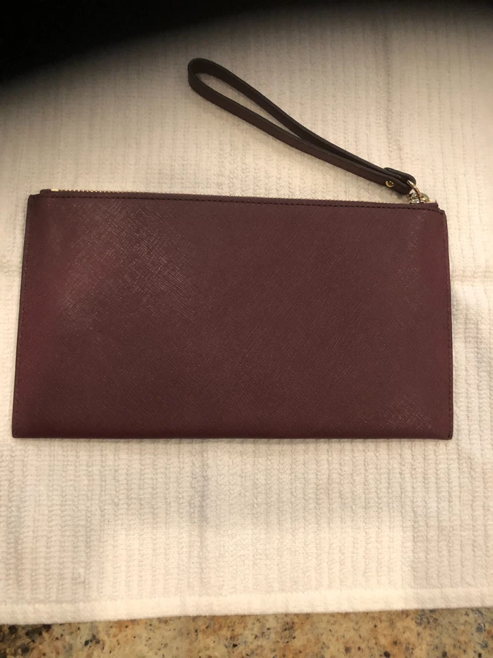 MICHAEL KORS JET SET БОЛЬШОЙ СЛИВЫ И ЗОЛОТА SAFFIANO КОЖАНЫЙ БРАСЛЕТ НОВЫЙ БЕЗ ЯРЛЫКОВ - Изображение 2 из 4