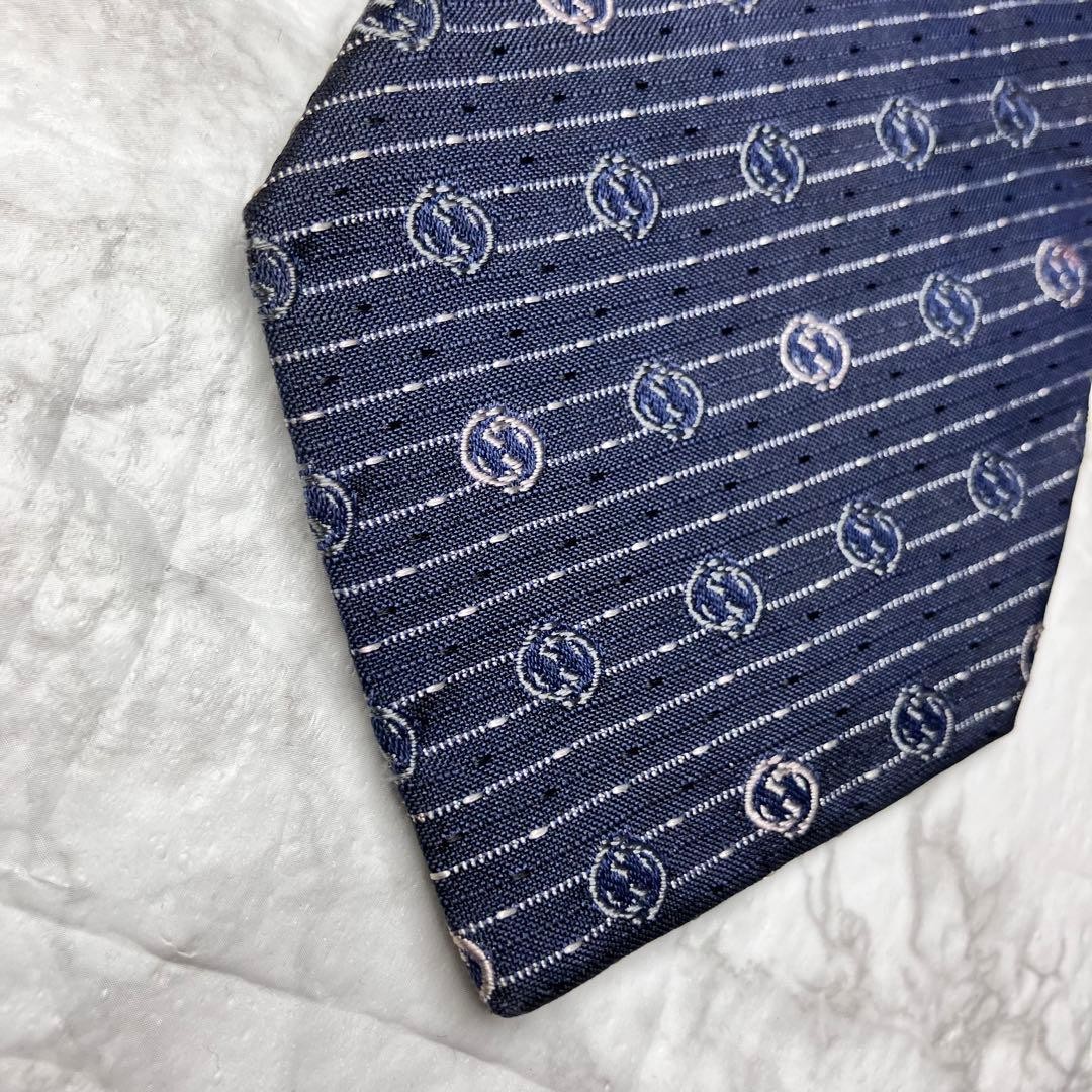 GUCCI GG pattern interlocking stripe tie Japan Im… - image 4