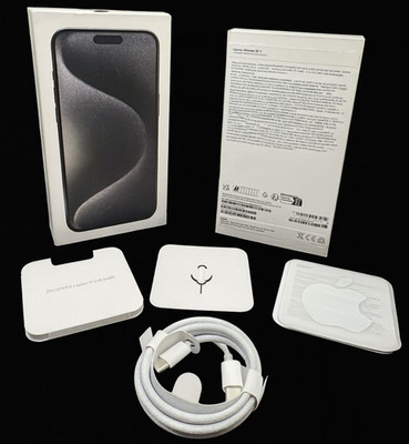 OVP Original Apple IPhone 15 Pro Max Black Titanium 256GB Leerverpackung Zubehör
