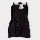 H&M Kleid Baumwolle schwarz trägerlos Mini Taschen Sommer Urlaub NEU