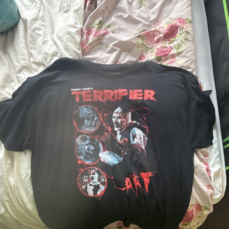 Terrifier Art the Clown Movie Graphic T-Shirt Black, Size 2XL